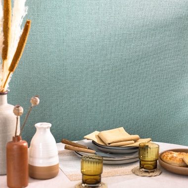 Papel pintado efecto fibra natural menta - YUTARA 68 | MURAKE - 880387
