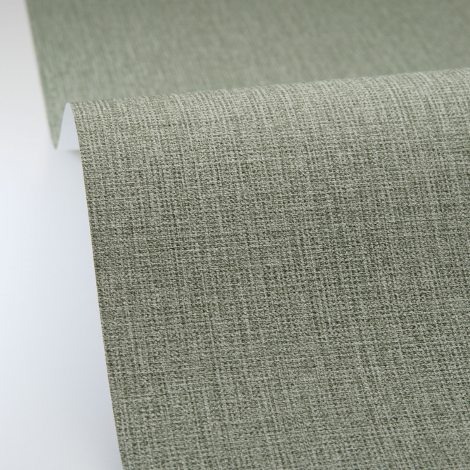 Papel pintado efecto fibra natural verde helecho - YUTARA 67 | MURAKE - 880386