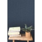 Papel pintado efecto fibra natural azul eclipse - YUTARA 54 | MURAKE - 880373