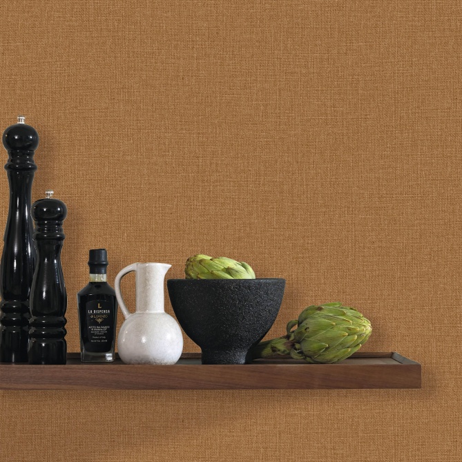 Papel pintado efecto fibra natural pan de especias - YUTARA 29 | MURAKE - 880348