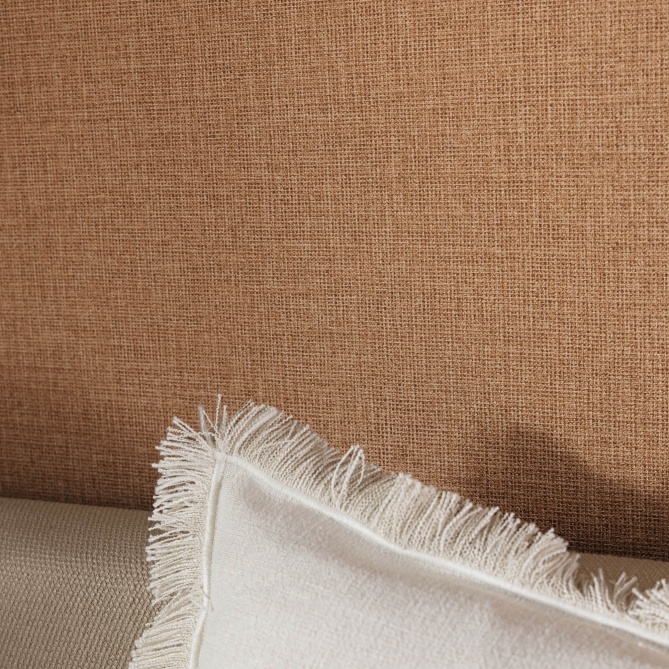Papel pintado efecto fibra natural con toque metalizado marrón oscuro - YUTARA 25 | MURAKE - 880344