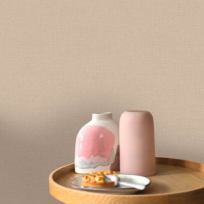Papel pintado efecto fibra natural manzanilla - YUTARA 16 | MURAKE - 880335