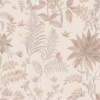 Papel pintado de hojas y flores exóticas rosa - KALINDRA 03 | MURAKE - 842102