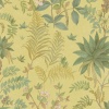 Papel pintado de hojas y flores exóticas amarillo - KALINDRA 04 | MURAKE - 842103