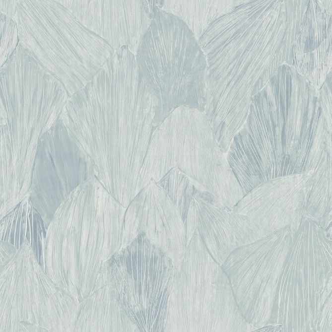 Papel pintado de hojas superpuestas azul - FOLARINE 02 | MURAKE - 842106