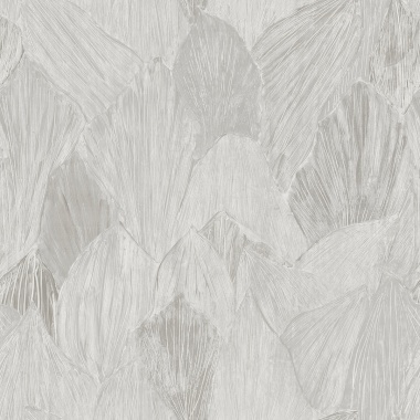 Papel pintado de hojas superpuestas gris - FOLARINE 03 | MURAKE - 842107