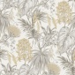 Papel pintado de plantas tropicales beige - PALMYRIA 01 | MURAKE - 842109