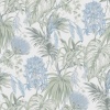 Papel pintado de plantas tropicales azul - PALMYRIA 02 | MURAKE - 842110