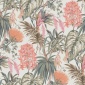 Papel pintado de plantas tropicales rojo - PALMYRIA 03 | MURAKE - 842111