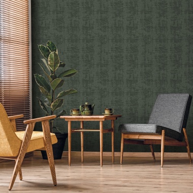 Papel pintado de efecto tejido turquesa - SERANDIA 09 | MURAKE - 842255
