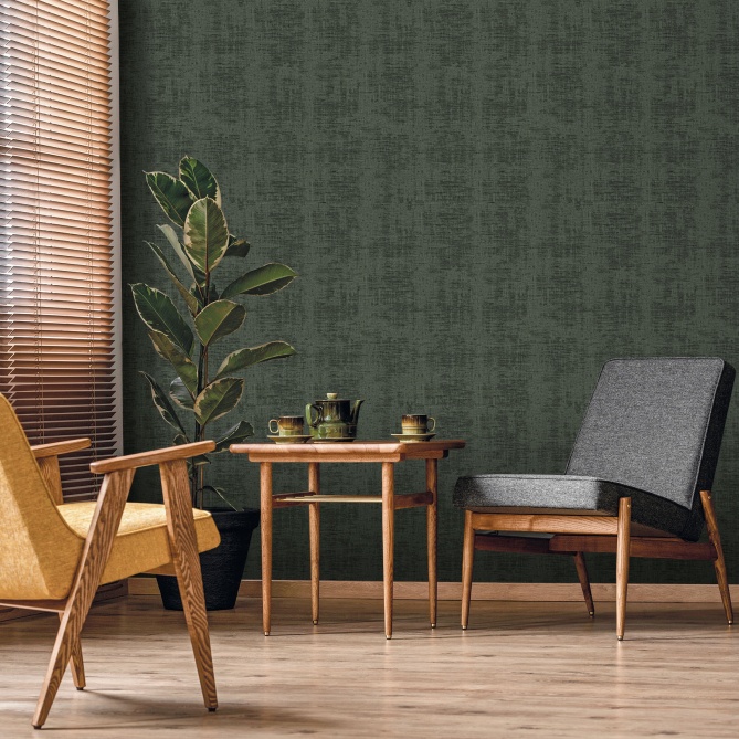 Papel pintado de efecto tejido turquesa - SERANDIA 09 | MURAKE - 842255