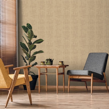 Papel pintado de efecto tejido greige - SERANDIA 12 | MURAKE - 842258