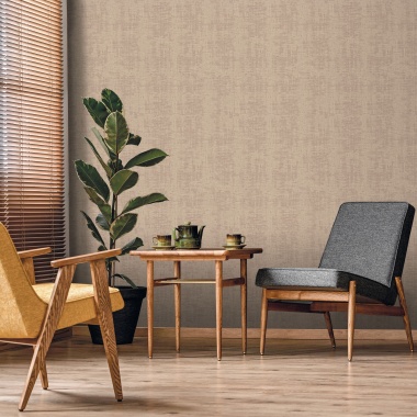 Papel pintado de efecto tejido gris - SERANDIA 14 | MURAKE - 842260