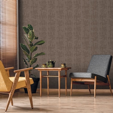 Papel pintado de efecto tejido antracita - SERANDIA 16 | MURAKE - 842262