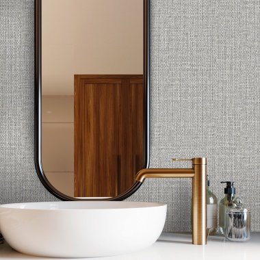Papel pintado de efecto cestería gris - TREZANA 02 | MURAKE - 842266