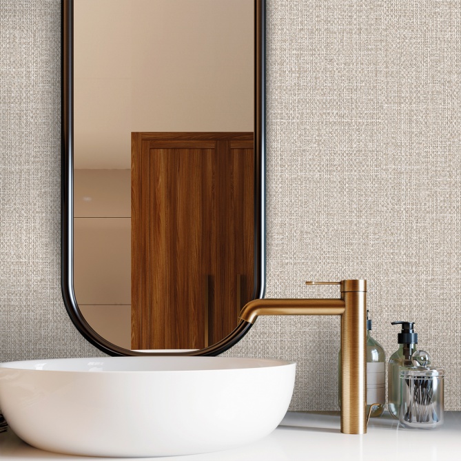 Papel pintado de efecto cestería beige - TREZANA 03 | MURAKE - 842267