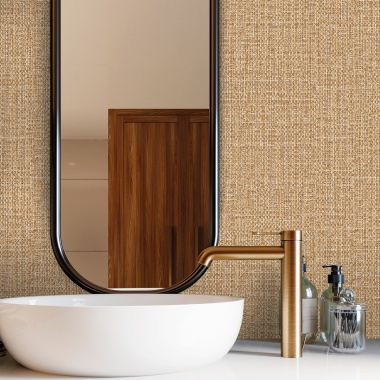 Papel pintado de efecto cestería amarillo - TREZANA 04 | MURAKE - 842268