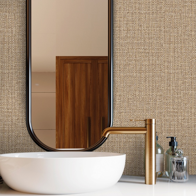 Papel pintado de efecto cestería beige - TREZANA 05 | MURAKE - 842269