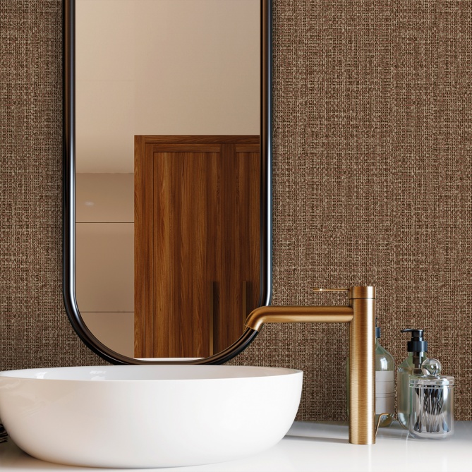 Papel pintado de efecto cestería marrón - TREZANA 08 | MURAKE - 842272