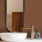 Papel pintado de efecto cestería terracota - TREZANA 10 | MURAKE - 842274