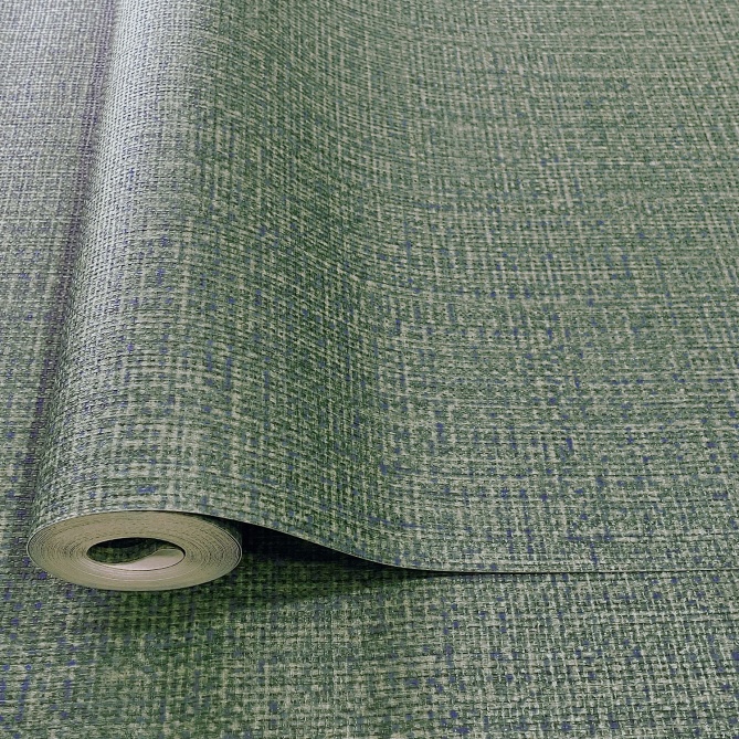 Papel pintado de efecto cestería verde - TREZANA 07 | MURAKE - 842271