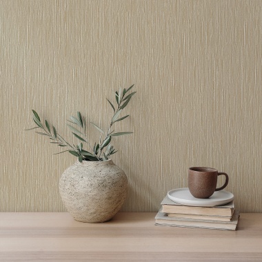 Papel pintado de efecto rafia beige - ORVANTIA 07 | MURAKE - 842282