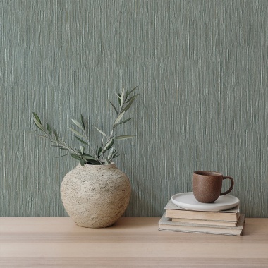Papel pintado de efecto rafia mint - ORVANTIA 11 | MURAKE - 842286