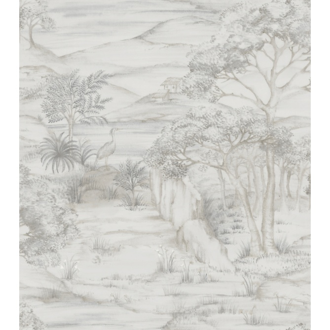 Papel pintado de paisaje oriental gris - MERVANDA 01 | MURAKE - 842118