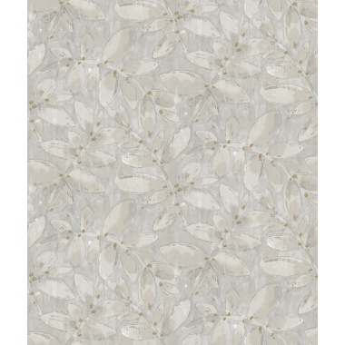 Papel pintado de hojas de acuarela gris - SYLVANDRA 01 | MURAKE - 842122