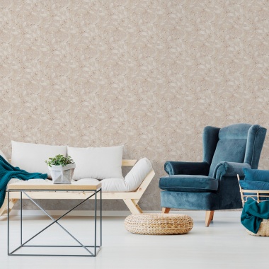 Papel pintado de hojas de acuarela rosa - SYLVANDRA 03 | MURAKE - 842124