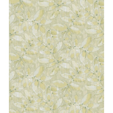 Papel pintado de hojas de acuarela amarillo - SYLVANDRA 05 | MURAKE - 842126