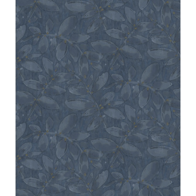 Papel pintado de hojas de acuarela azul - SYLVANDRA 06 | MURAKE - 842127