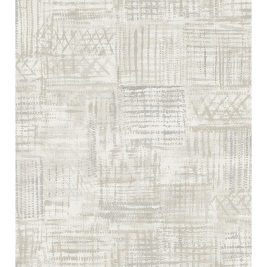 Papel pintado de efecto tejido étnico gris - KANTORIA 04 | MURAKE - 842131