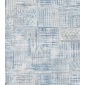 Papel pintado de efecto tejido étnico azul - KANTORIA 02 | MURAKE - 842129