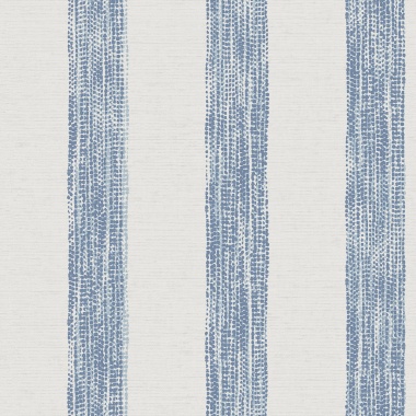 Papel pintado de rayas de efecto textil azul - MESHKARA 05 | MURAKE - 842137