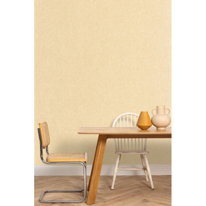 Papel pintado de efecto textil beige arena - TESSERA 07 | MURAKE - 880209