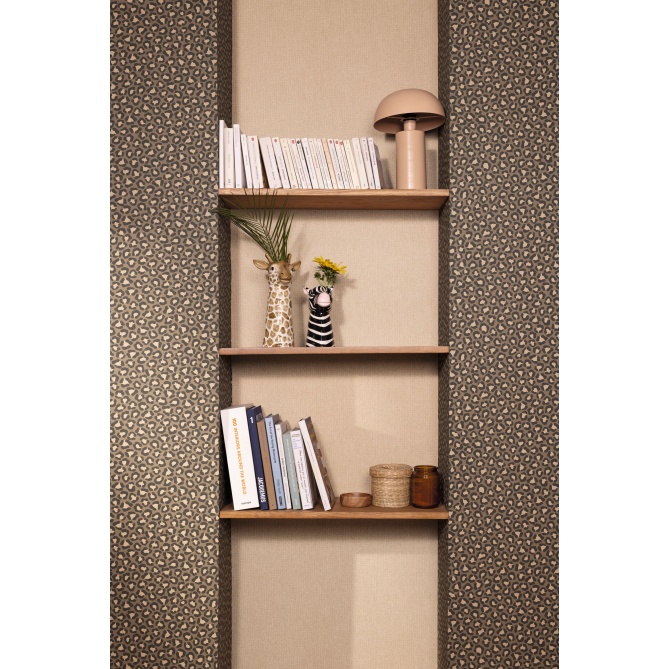 Papel pintado de efecto textil avellana - TESSERA 08 | MURAKE - 880210