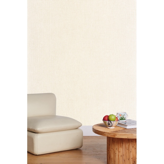 Papel pintado de efecto textil marfil - TESSERA 09 | MURAKE - 880211