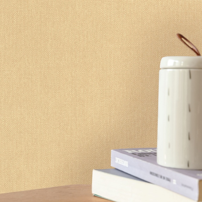 Papel pintado de efecto textil amarillo - TESSERA 12 | MURAKE - 880214