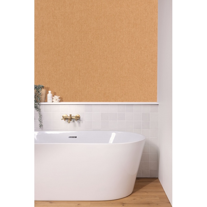 Papel pintado de efecto textil cobre - TESSERA 15 | MURAKE - 880217