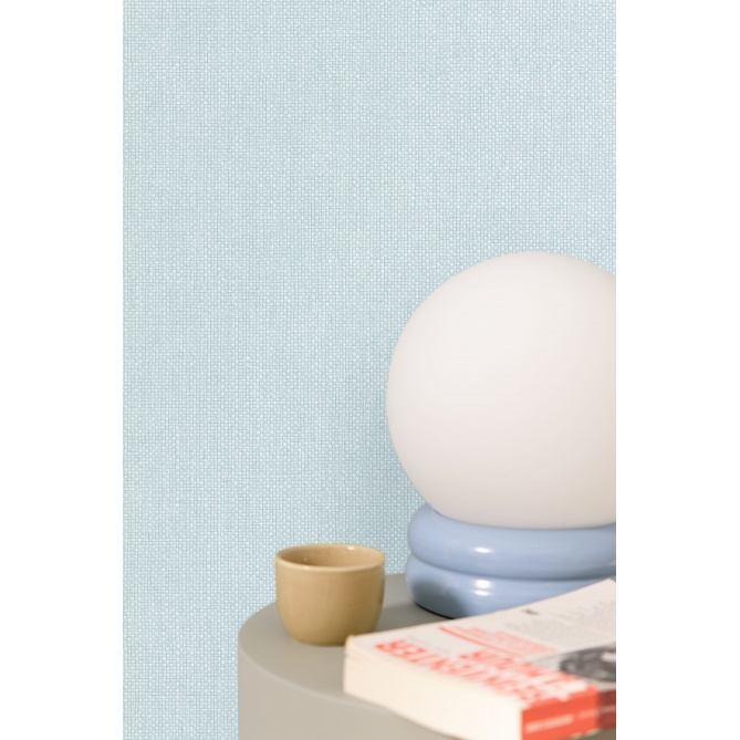 Papel pintado de efecto textil azul glaciar - TESSERA 21 | MURAKE - 880223
