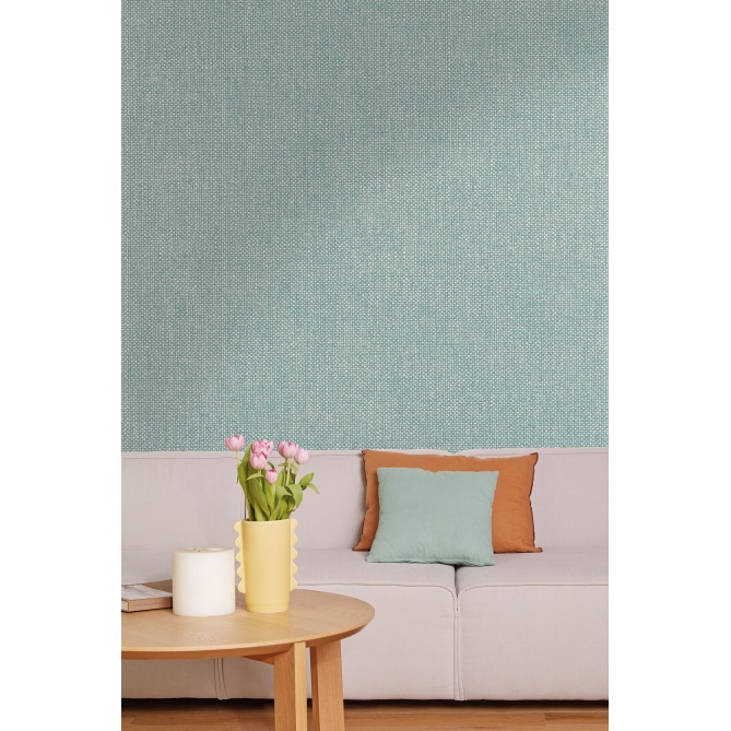 Papel pintado de efecto textil azul bicolor - TESSERA 24 | MURAKE - 880226
