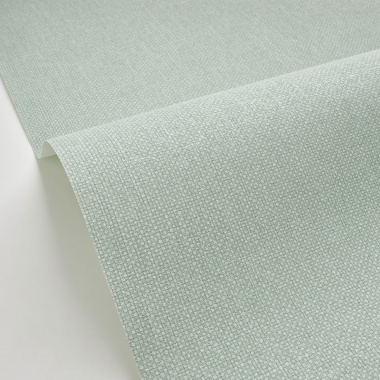 Papel pintado de efecto textil verde celadón - TESSERA 27 | MURAKE - 880229