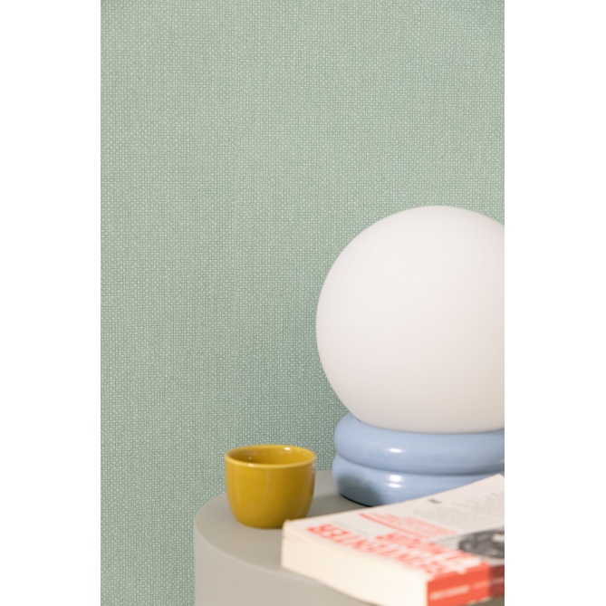 Papel pintado de efecto textil verde celadón - TESSERA 27 | MURAKE - 880229