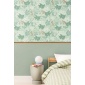 Papel pintado de efecto textil verde celadón - TESSERA 27 | MURAKE - 880229