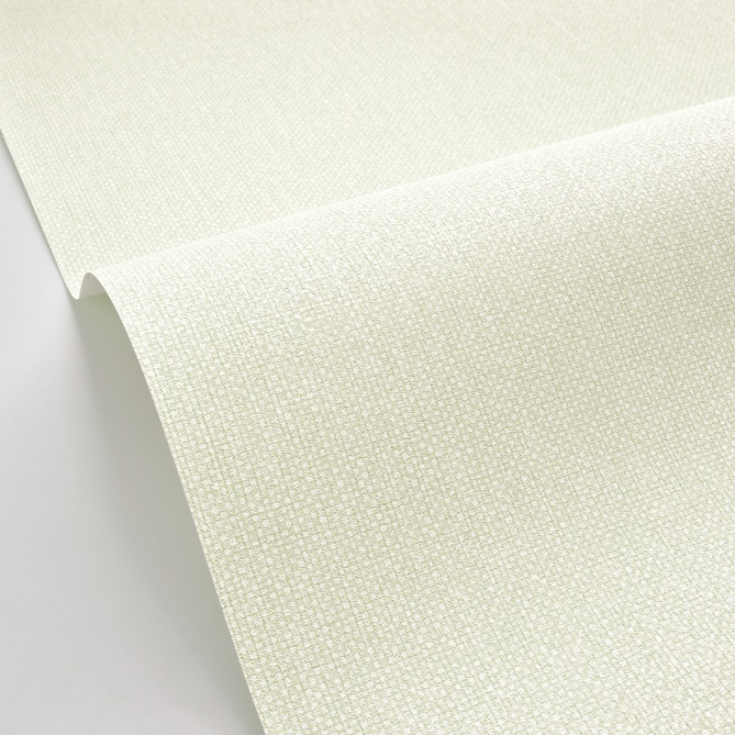Papel pintado de efecto textil verde liquen - TESSERA 28 | MURAKE - 880230