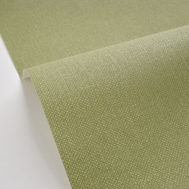 Papel pintado de efecto textil verde caqui - TESSERA 30 | MURAKE - 880232