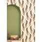 Papel pintado de efecto textil verde caqui - TESSERA 30 | MURAKE - 880232