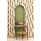 Papel pintado de efecto textil verde caqui - TESSERA 30 | MURAKE - 880232