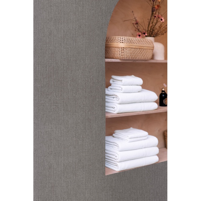 Papel pintado de efecto textil gris piedra - TESSERA 39 | MURAKE - 880241